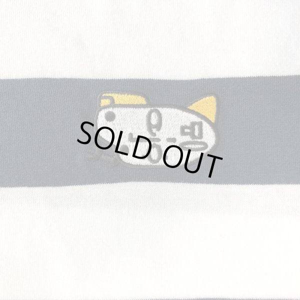 画像2: Tシャツ　刺繍ボーダー 紺/白 (2)